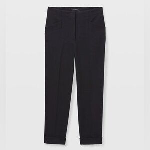Club Monaco Black Textured Slim Trousers